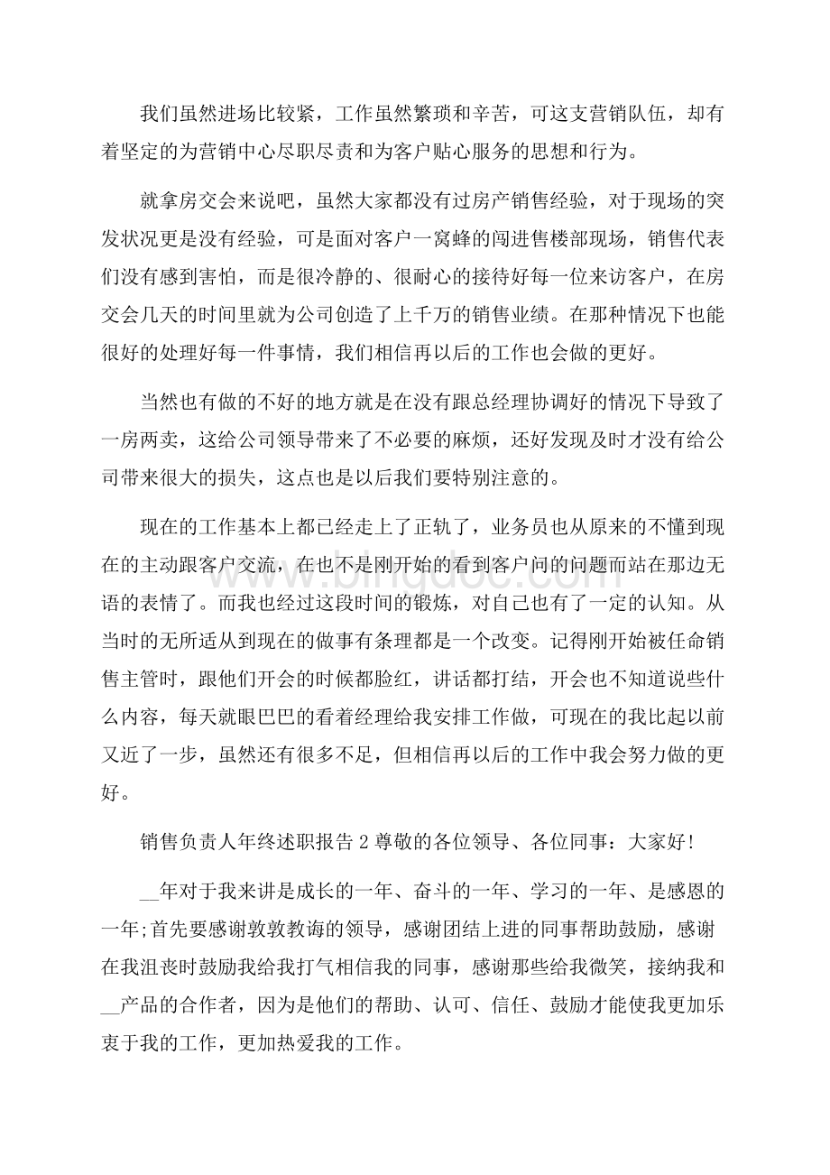 销售负责人年终述职报告.docx_第2页