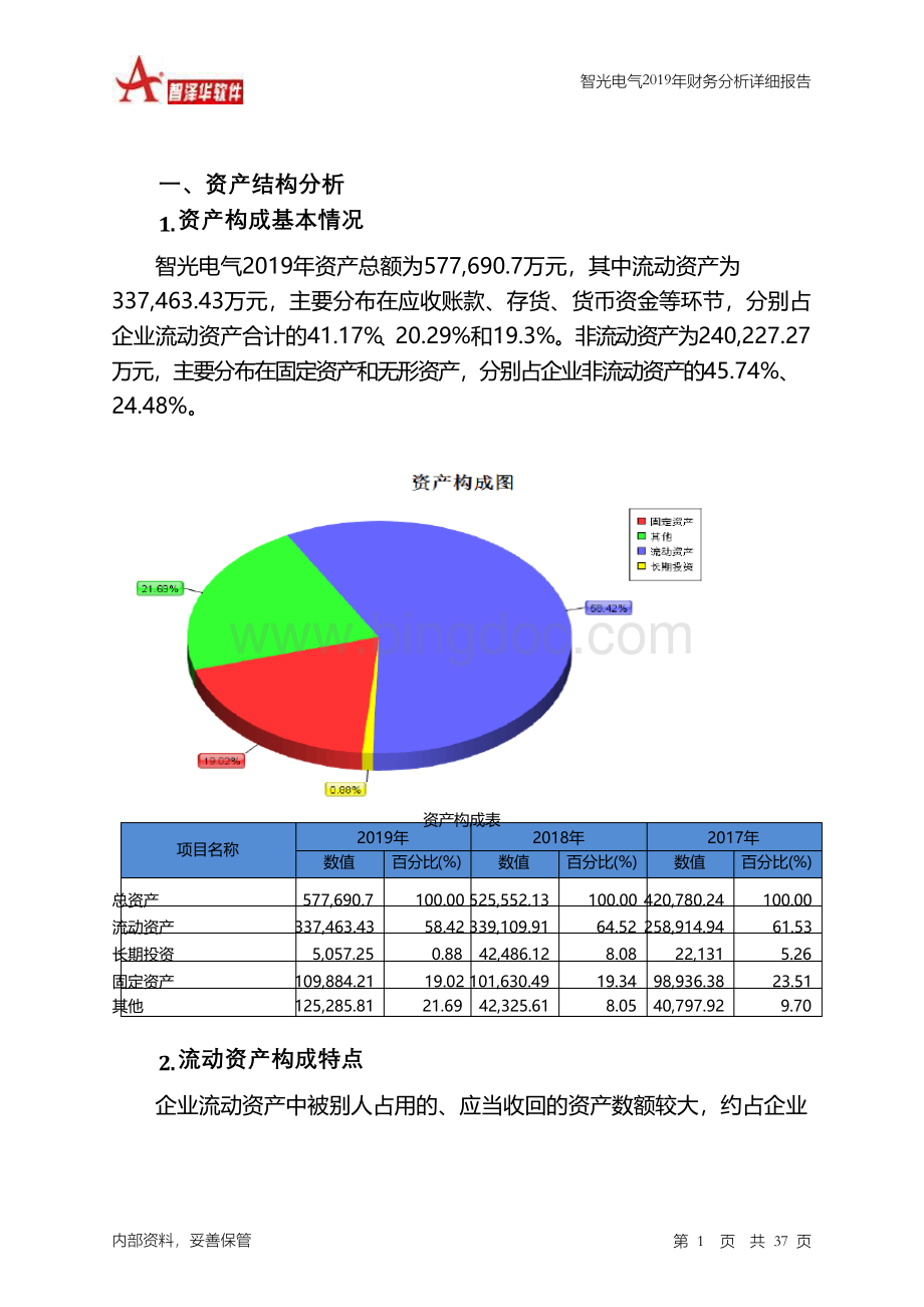 智光电气2019年财务分析详细报告.docx_第1页