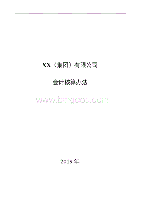 XX集团公司会计核算办法文档格式.docx