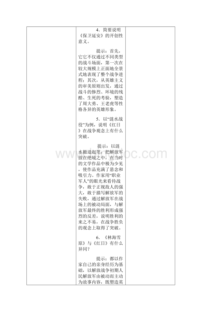 中国当代文学课程简答题练习供参考学习Word文档格式.docx_第3页