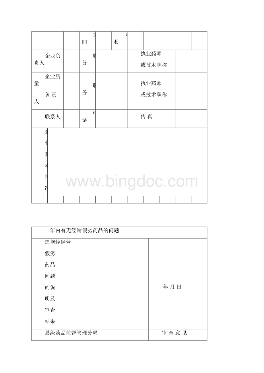 药品零售GSP认证表格.docx_第2页