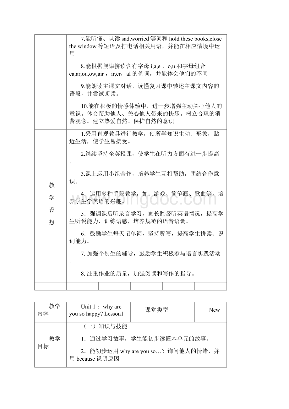 北京版小学英语四年级上册全教案.docx_第2页