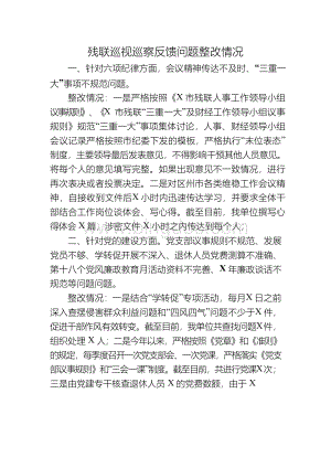 残联巡视巡察反馈问题整改情况.docx