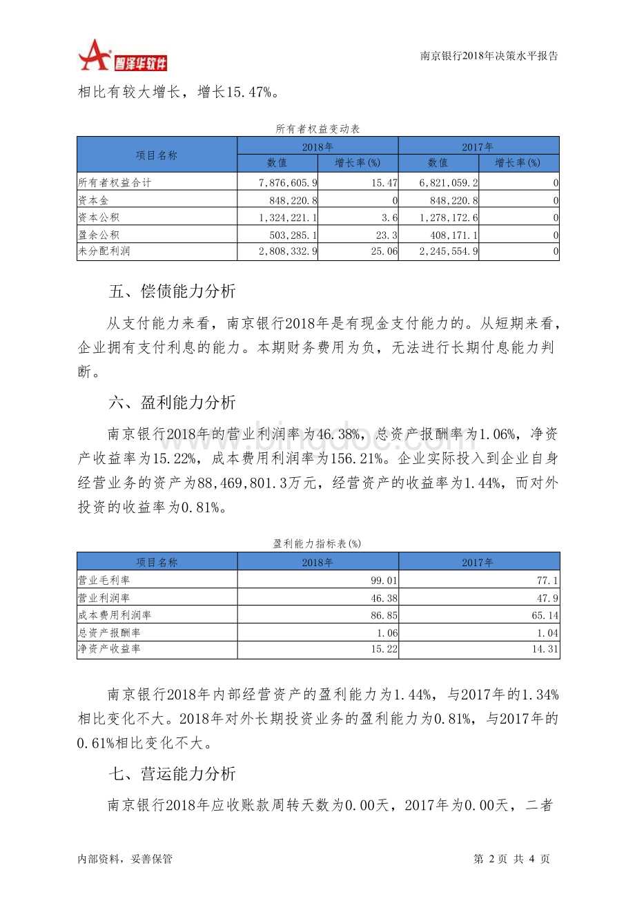 南京银行2018年决策水平分析报告-智泽华.docx_第3页