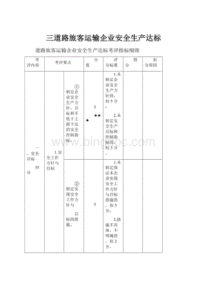 三道路旅客运输企业安全生产达标.docx