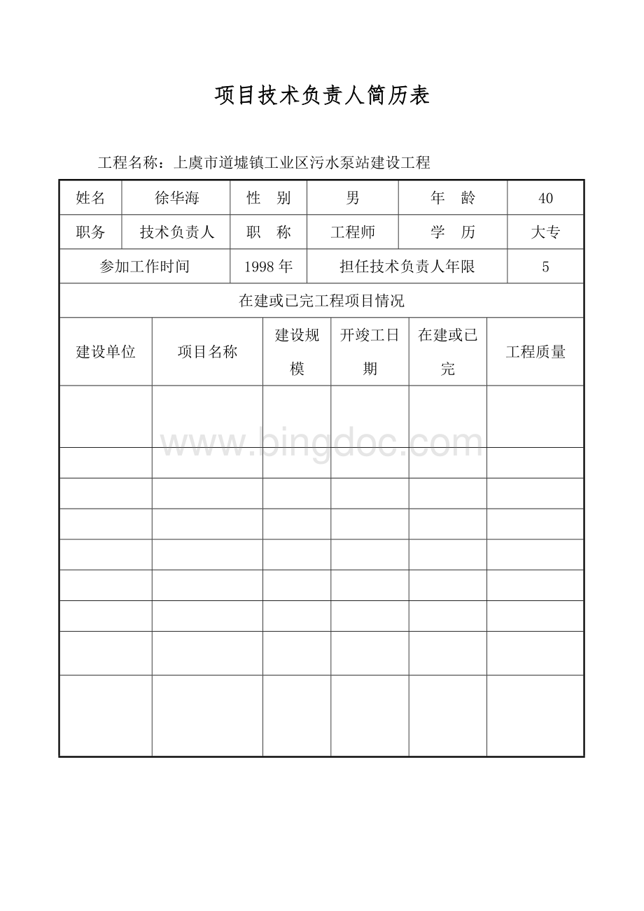 项目管理班子配备情况表文档格式.doc_第3页