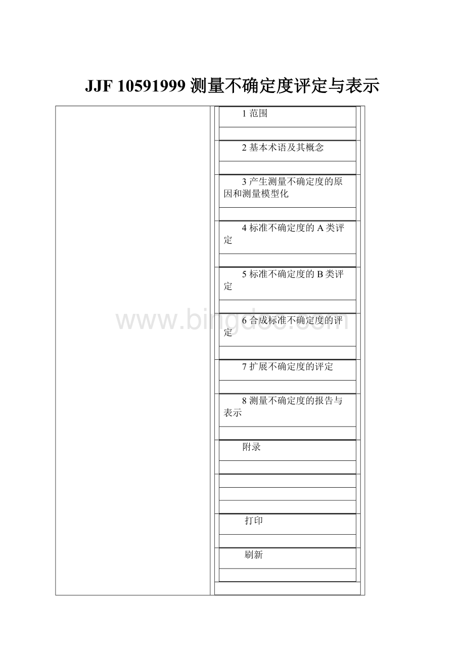 JJF 10591999 测量不确定度评定与表示Word格式文档下载.docx_第1页