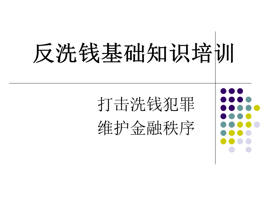 反洗钱基础知识培训课件(系列培训).ppt