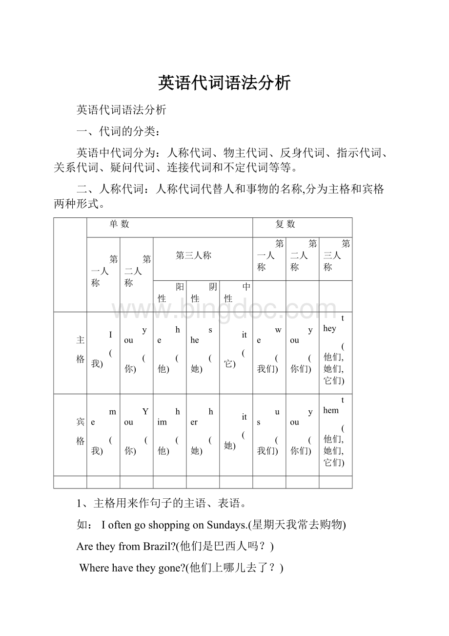 英语代词语法分析Word文档格式.docx_第1页