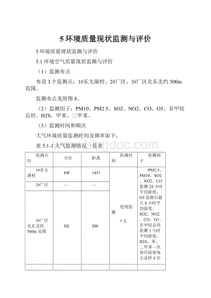 5环境质量现状监测与评价Word格式.docx