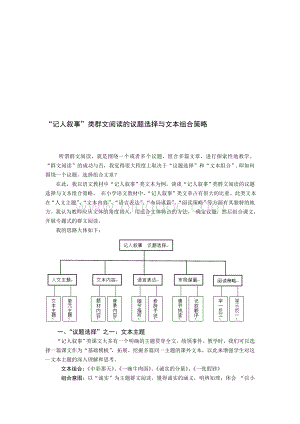 小学语文群文阅读教学讲座材料：“记人叙事”类群文阅读的议题选择与文本组合策略.doc