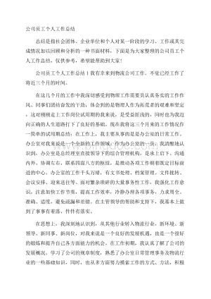 公司员工个人工作总结.docx