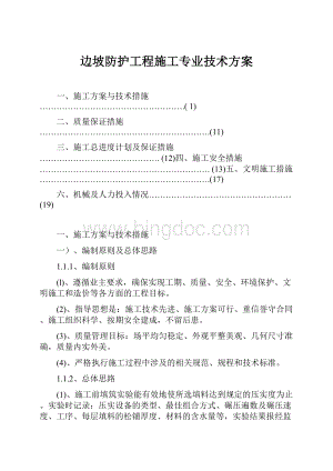 边坡防护工程施工专业技术方案.docx