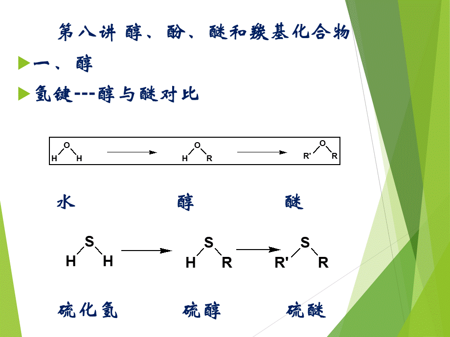 醇、酚、醚和羰基化合物-化学竞赛夏令营-江苏.ppt