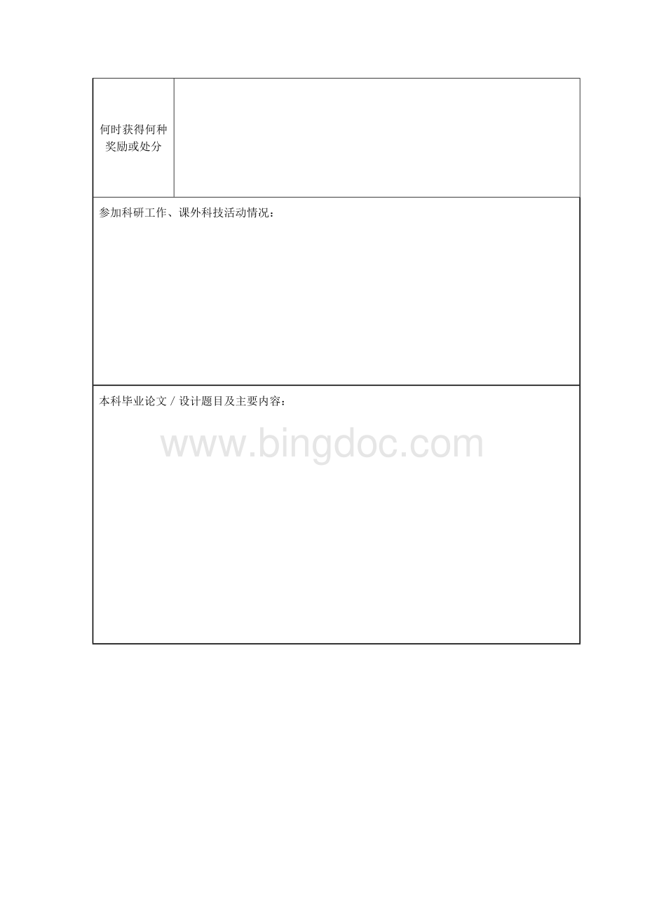 考研调剂个人简历模板.doc_第2页