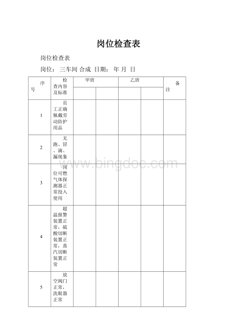 岗位检查表.docx_第1页