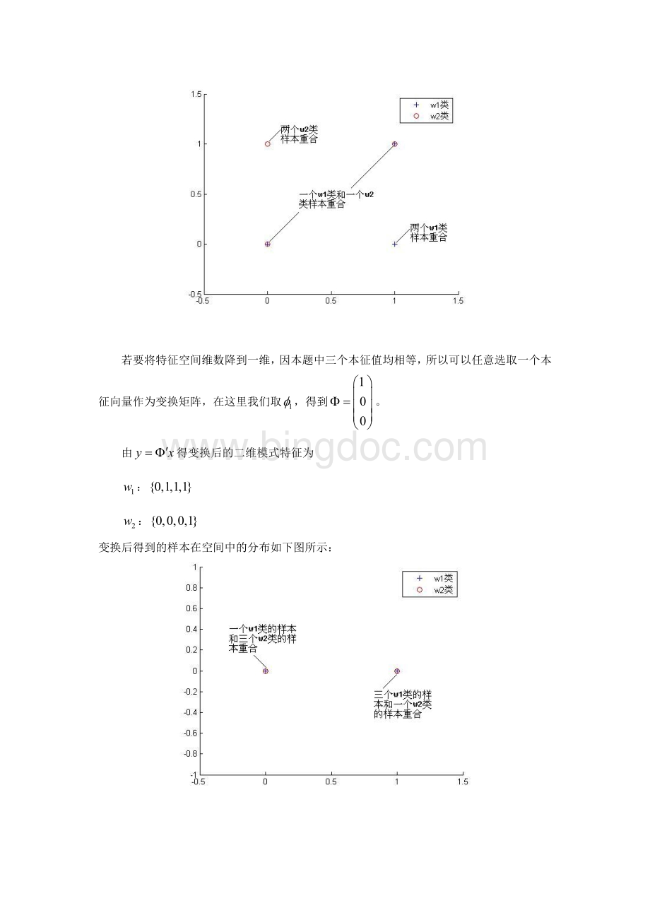 题1设有如下三类模式样本集ω1,ω2和ω3,其先验概率相等,.doc_第3页