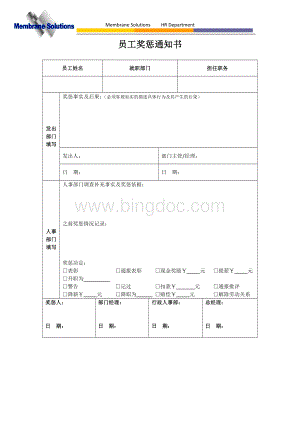 奖惩通知书.docx