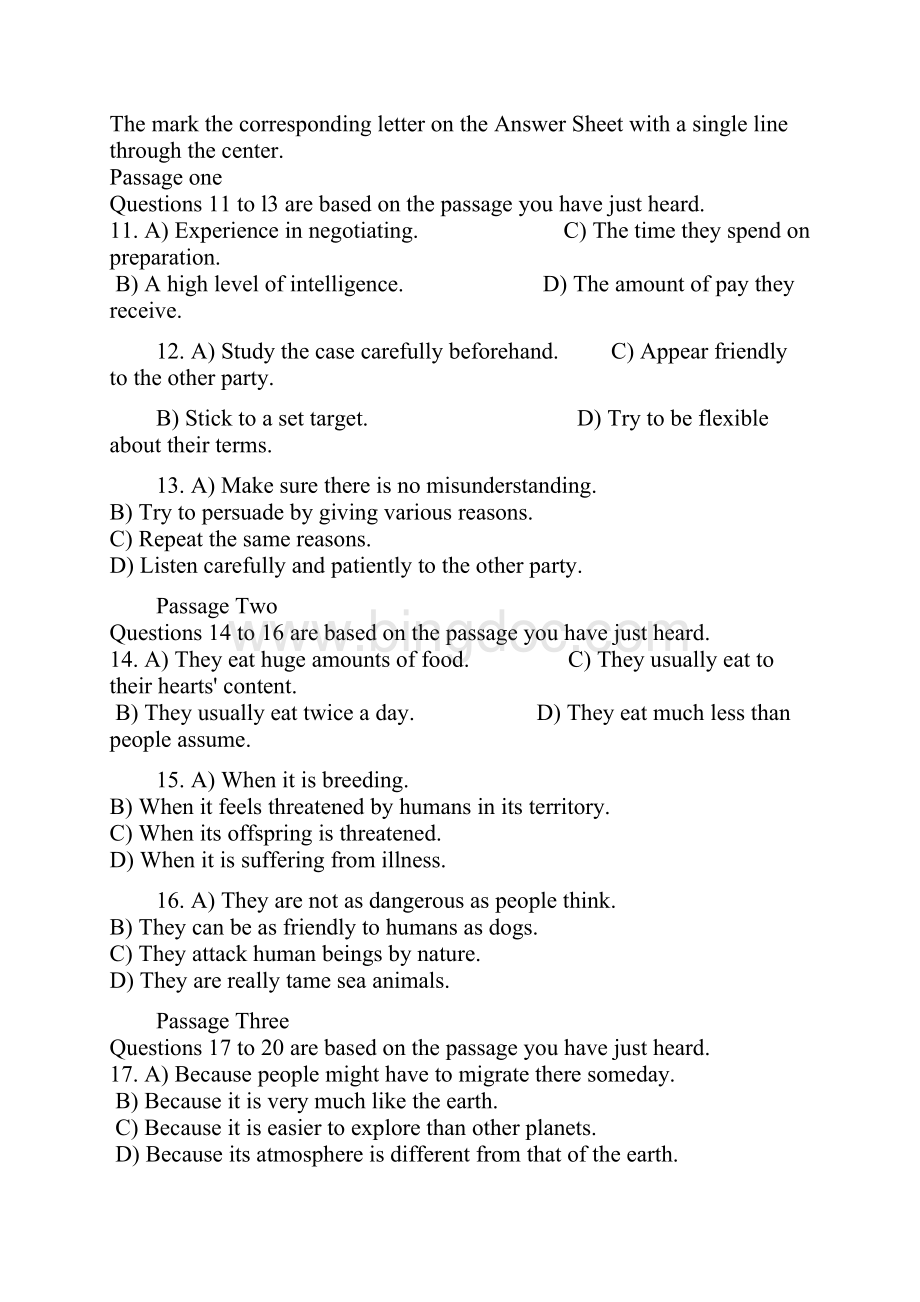 大学英语六级真题Word格式.docx_第3页