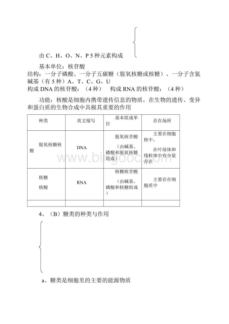 高中学业水平考试生物必修1分子与细胞模块知识点整理归纳.docx_第3页