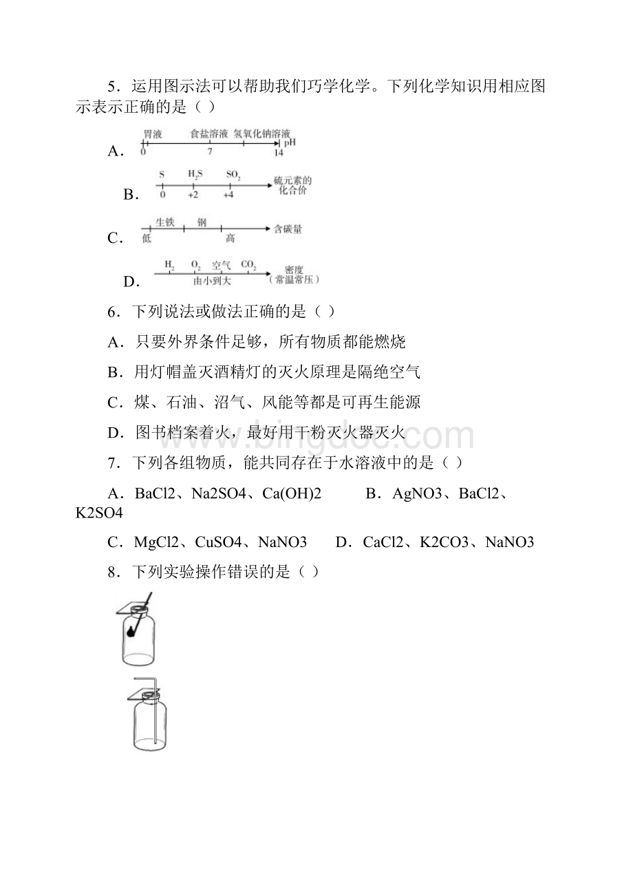 广东省初中化学毕业生学业考试模拟卷二.docx_第2页