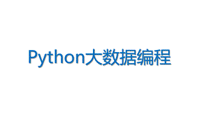 Python大数据编程.pptx