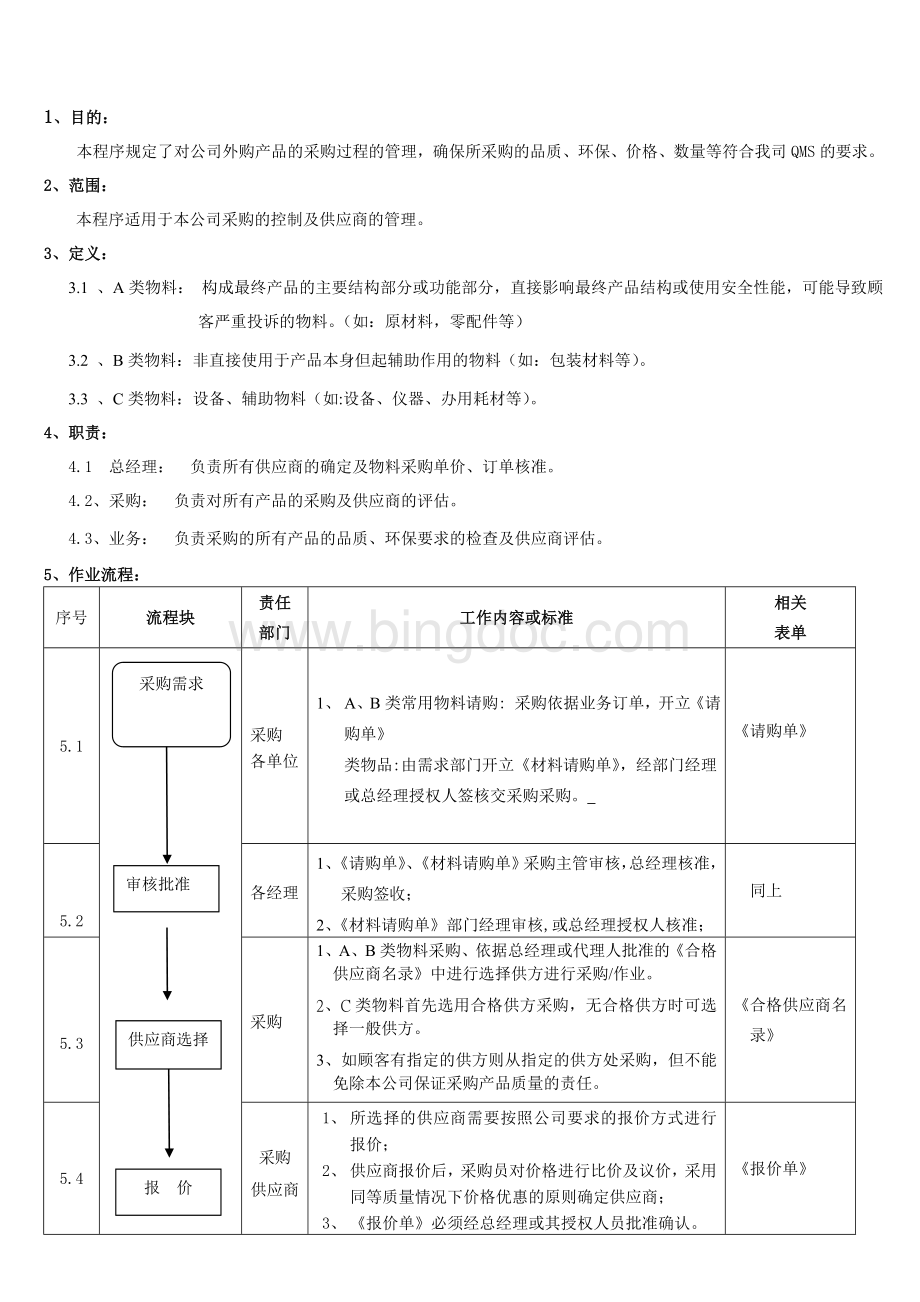 Q2-F-01采购与供应商管理控制程序Word格式文档下载.doc_第2页