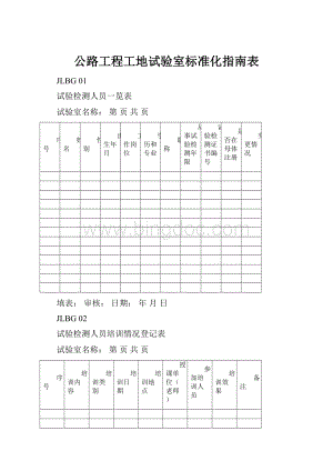 公路工程工地试验室标准化指南表.docx