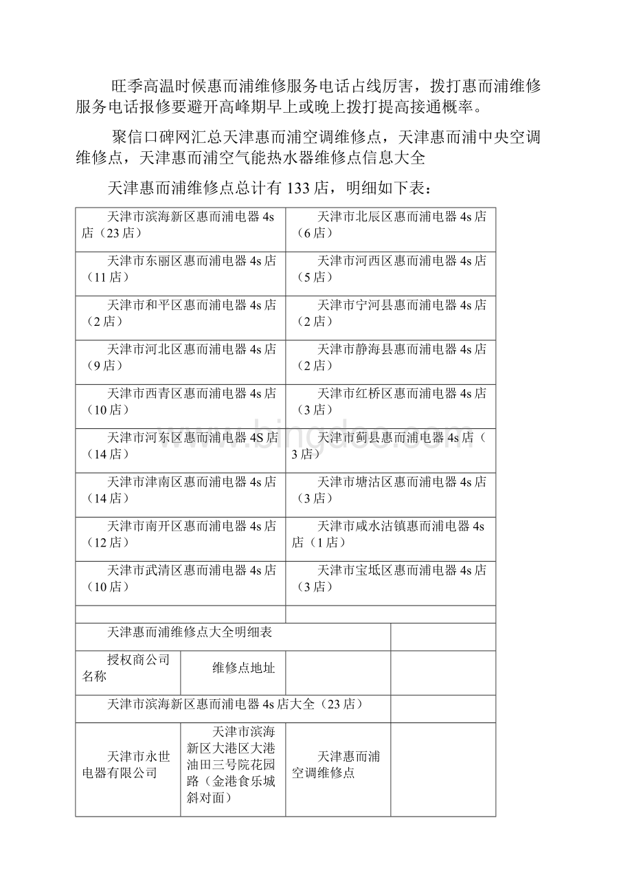 天津惠而浦中央空调维修电话报修必看之这样报修不被坑Word格式.docx_第3页