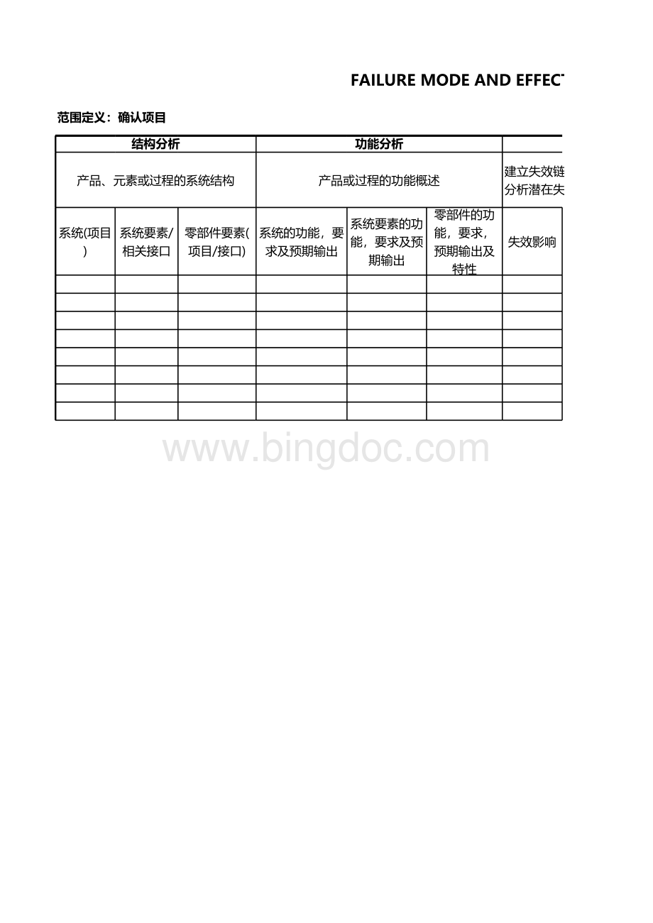 fmea第五版表格表格文件下载.xls_第1页