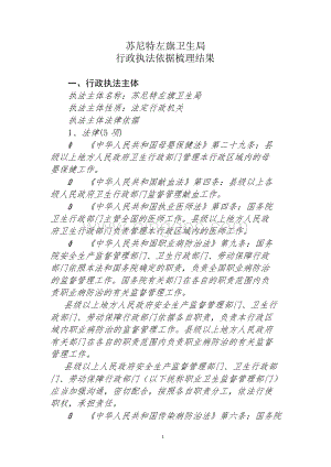 卫生局卫生监督所行政执法依据Word文件下载.docx