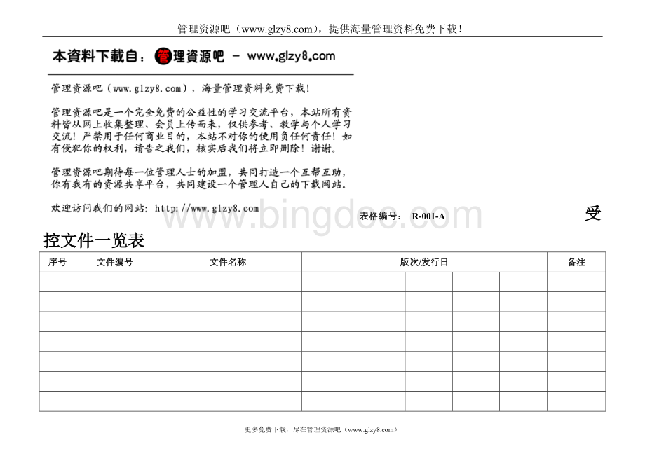 4.2.2文件控制表格Word格式.doc