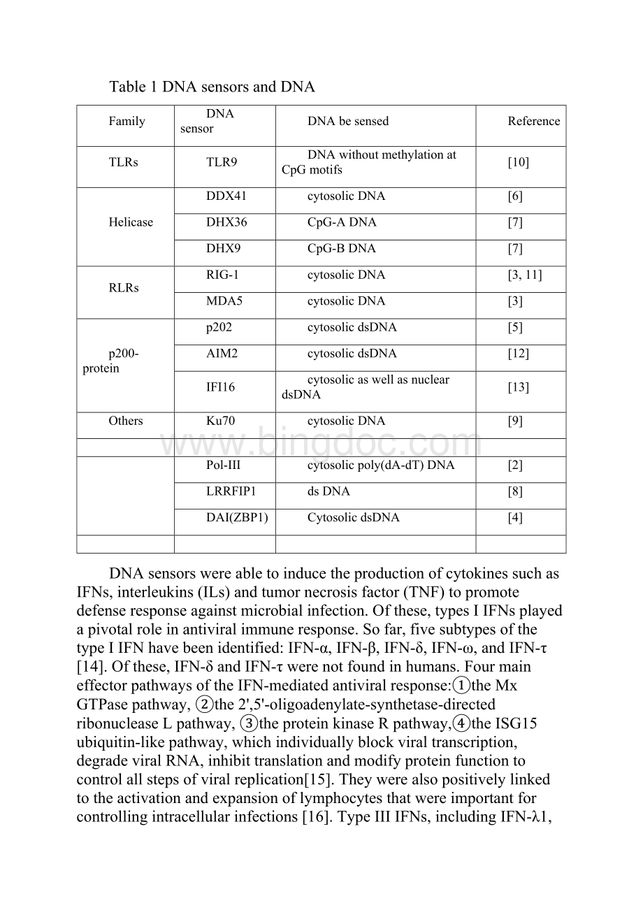 DNAsensorinvirusinfection脱氧核糖核酸识别受体及病毒感染文档格式.docx_第2页