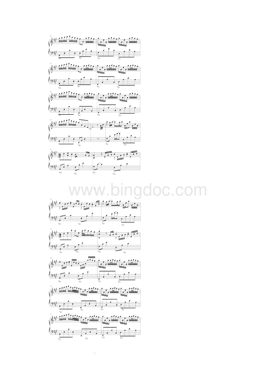 适合钢琴初学者弹的简单好听的曲子精编版Word下载.docx_第2页
