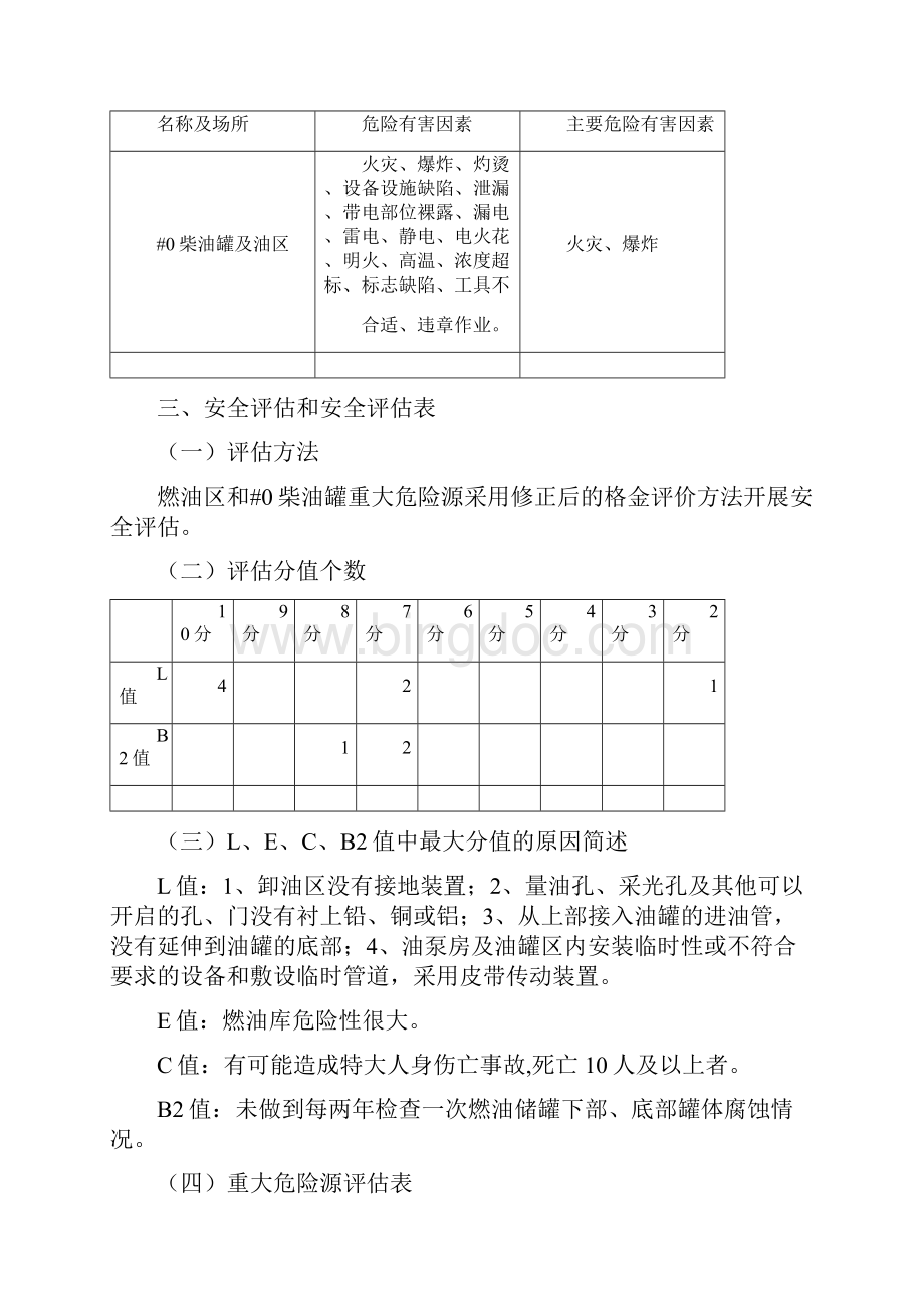 0柴油罐及油区重大危险源评估报告Word格式.docx_第2页