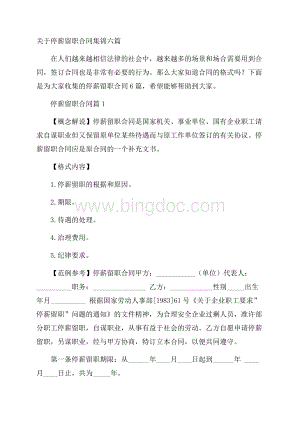 关于停薪留职合同集锦六篇.docx