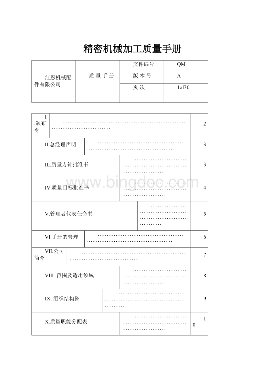 精密机械加工质量手册.docx_第1页