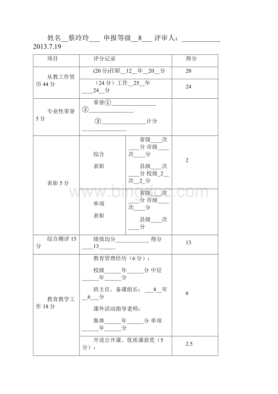 西城初中教师专业技术岗位等级晋升评审表.docx_第3页