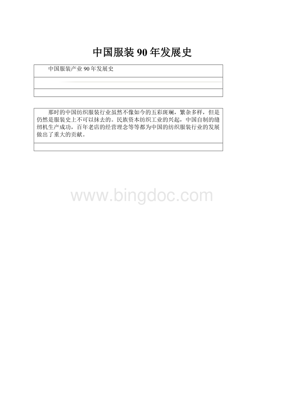 中国服装90年发展史Word格式.docx_第1页