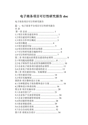 电子商务项目可行性研究报告doc.docx