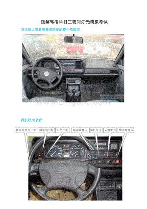 图解驾考科目三夜间灯光模拟考试.doc