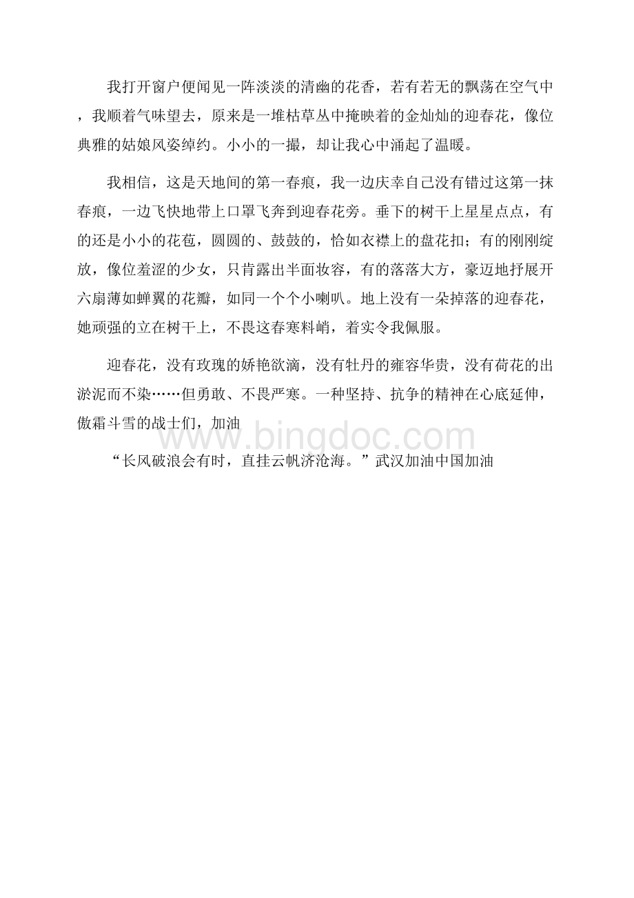 中国加油武汉加油征文范文3篇.docx_第3页