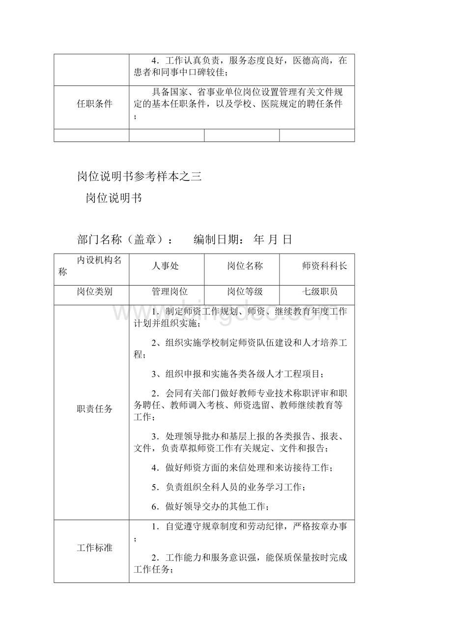 广东省事业单位岗位说明书参考样本12.docx_第3页