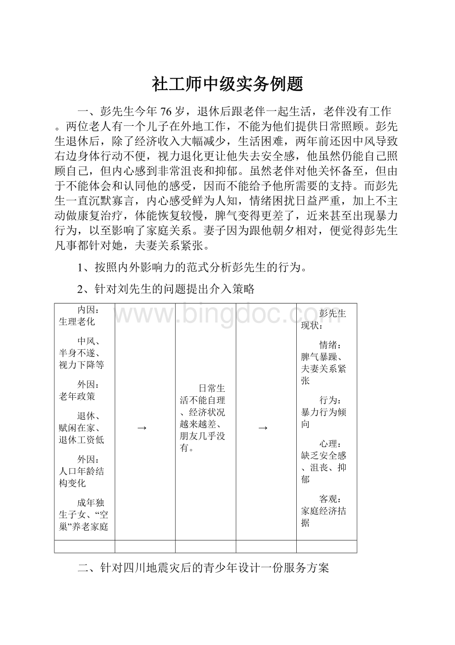 社工师中级实务例题.docx_第1页