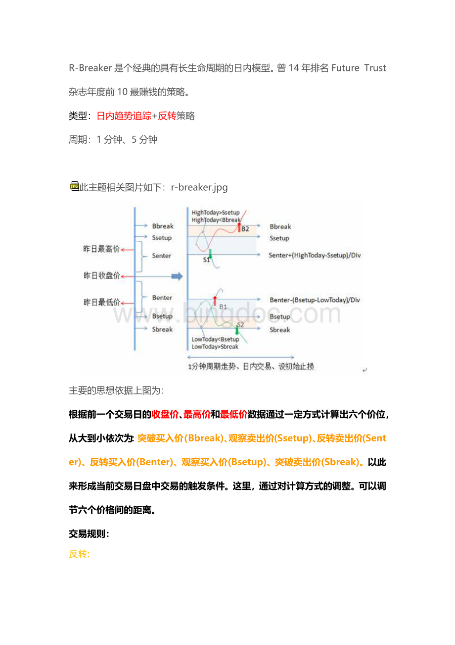 R-BREAK策略Word文件下载.docx_第1页