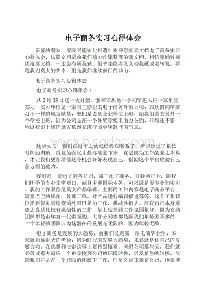 电子商务实习心得体会.docx