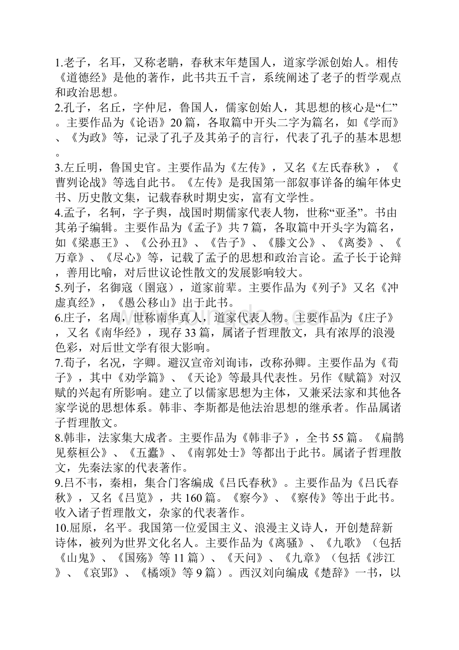 事业单位招聘考试公共基础知识文学常识中国.docx_第2页