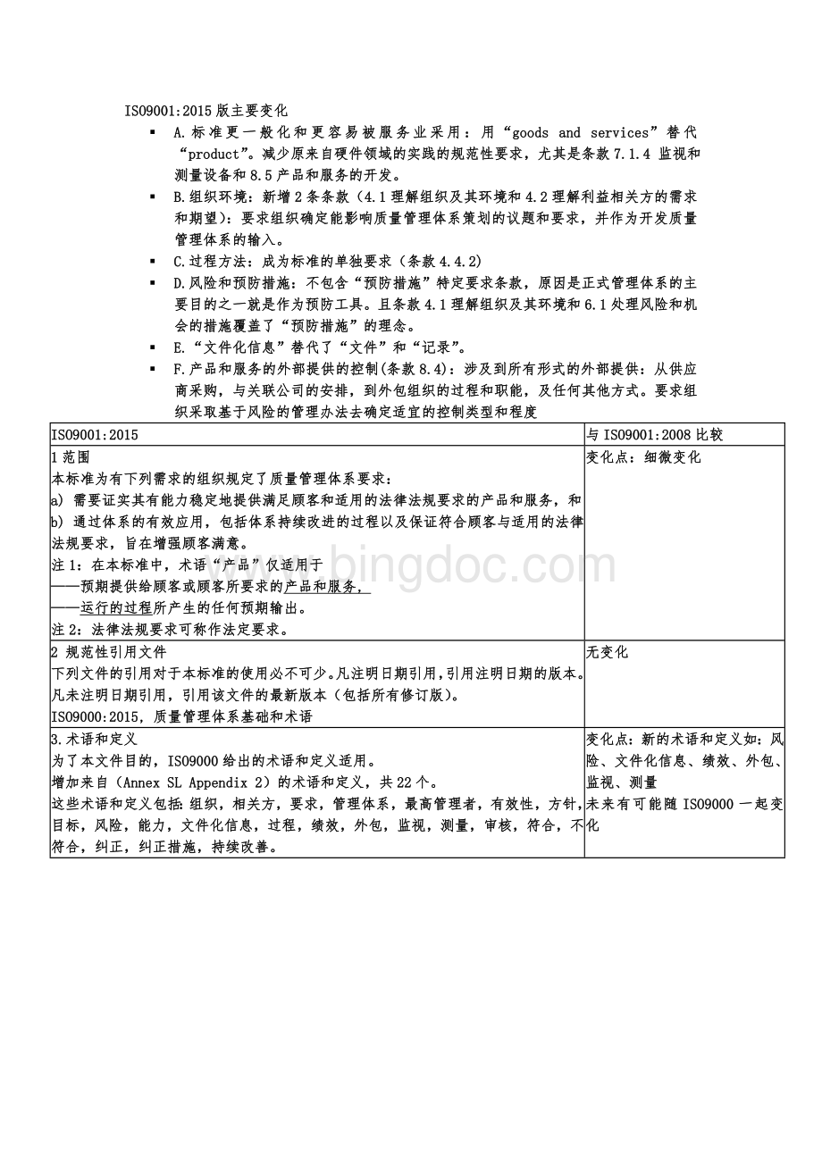 ISO9001：2015与08版对比.doc_第1页