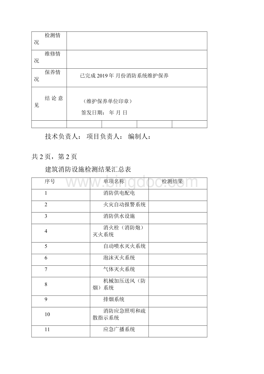 建筑消防设施维护保养报告Word文档格式.docx_第3页