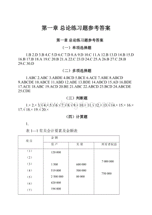 第一章总论练习题参考答案.docx